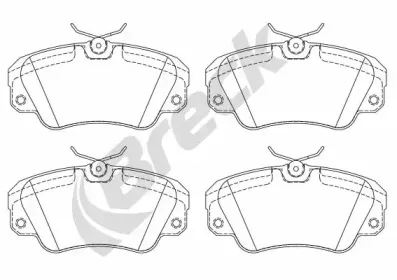 Комплект тормозных колодок, дисковый тормоз BRECK купить